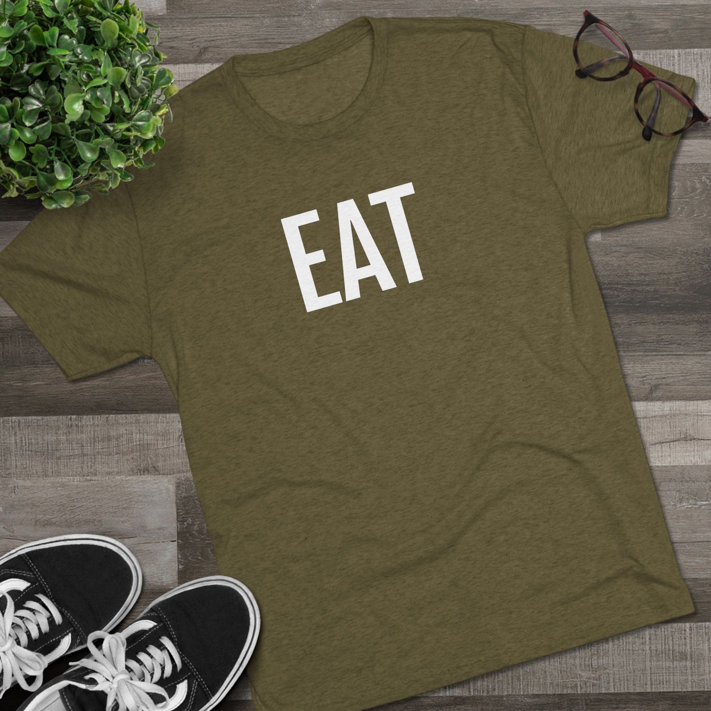 Unisex Tri-Blend Crew Tee - Eat