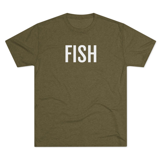 Unisex Tri-Blend Crew Tee - Fish