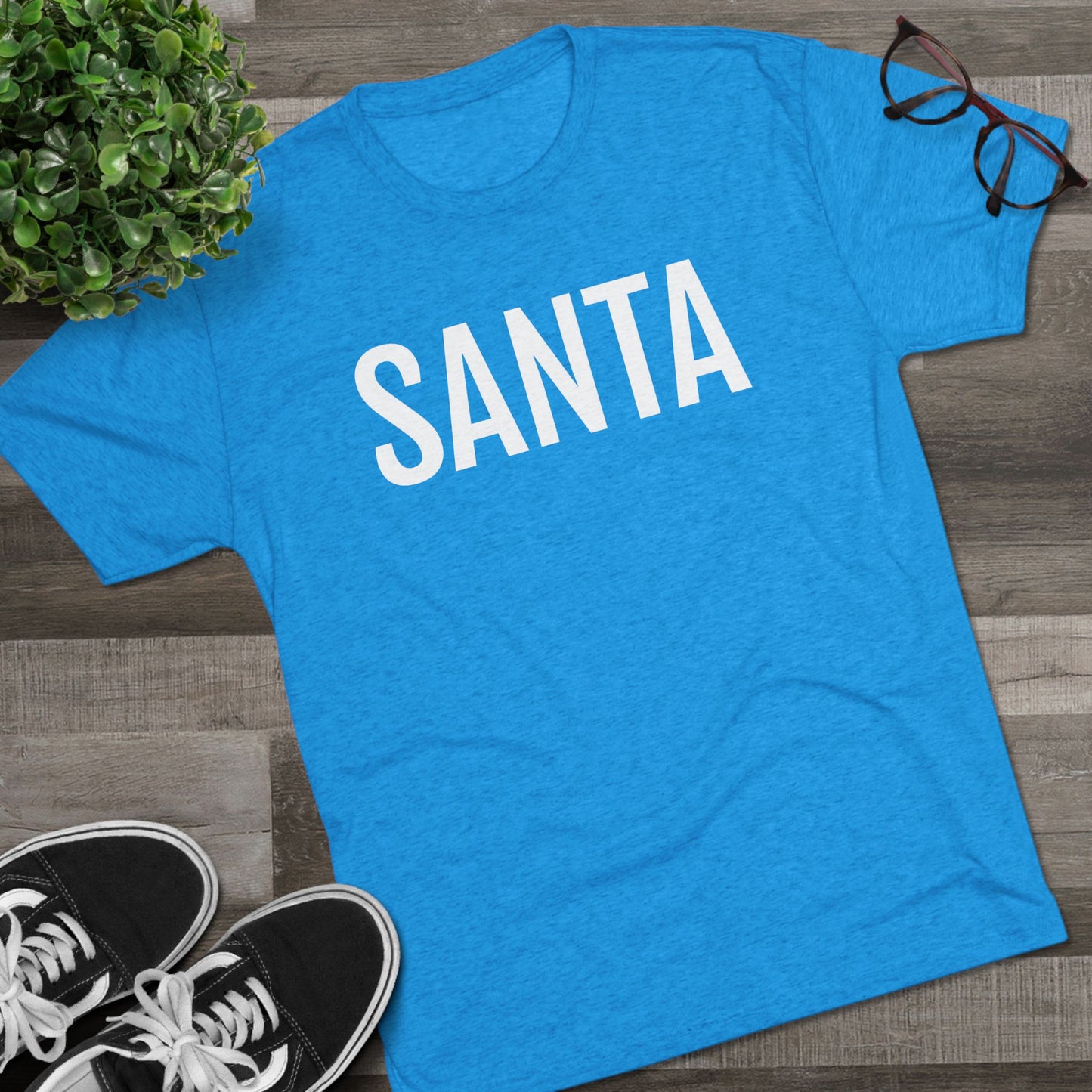 Unisex Tri-Blend Crew Tee - Santa