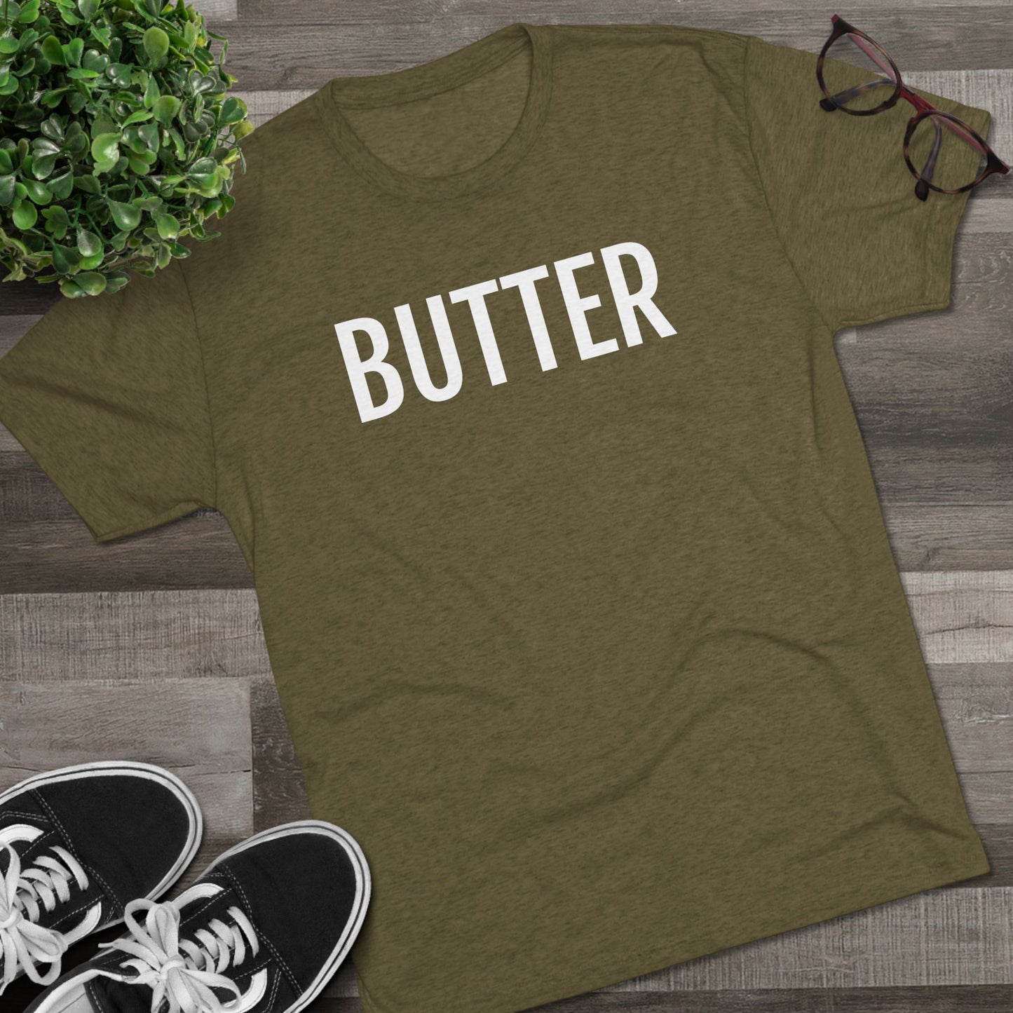 Unisex Tri-Blend Crew Tee - Butter