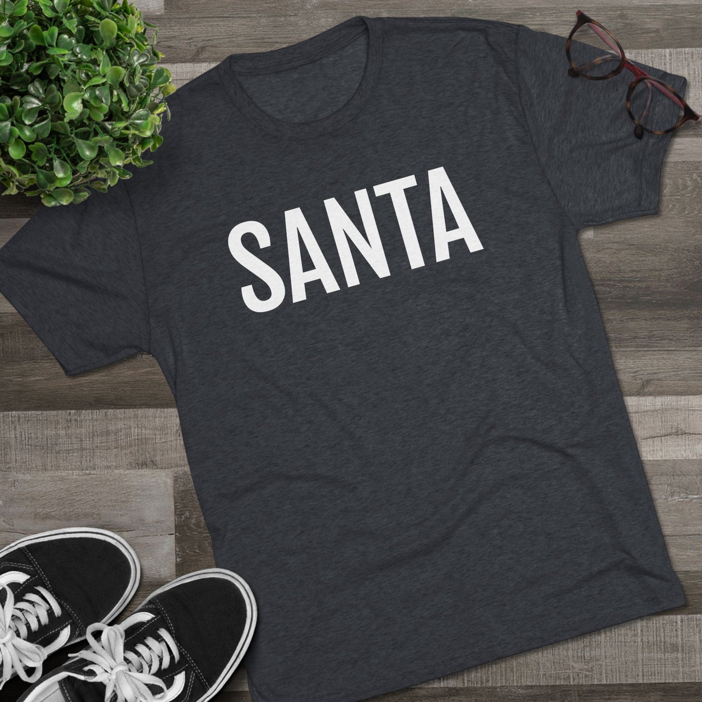 Unisex Tri-Blend Crew Tee - Santa