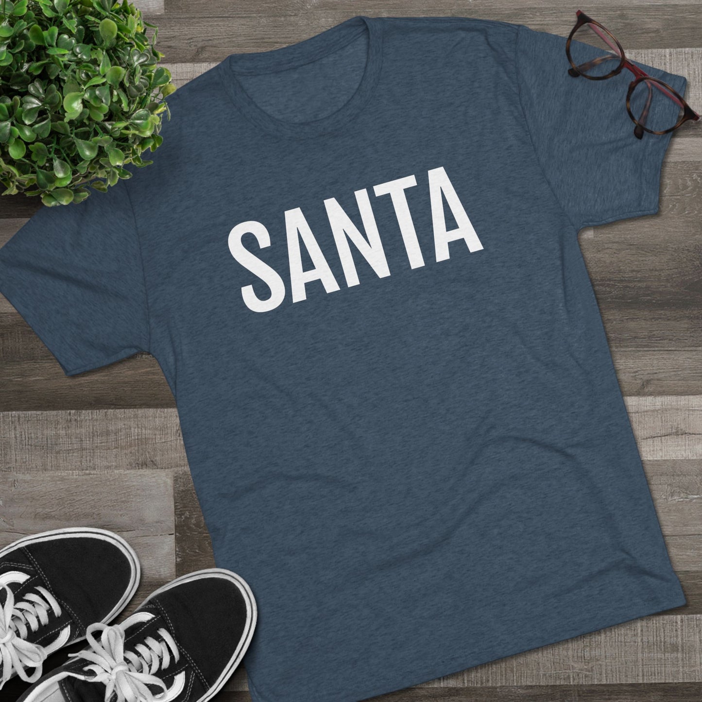 Unisex Tri-Blend Crew Tee - Santa