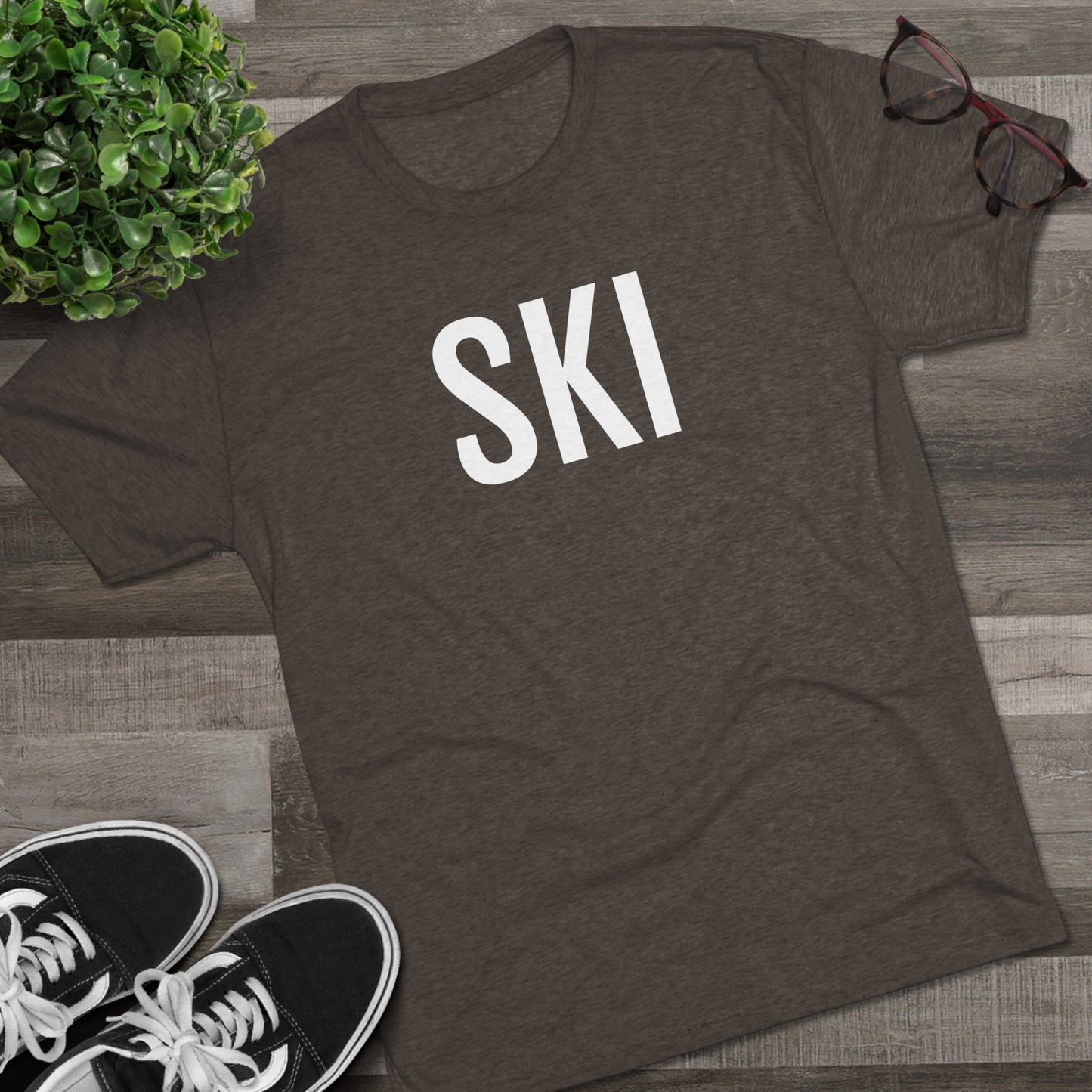 Unisex Tri-Blend Crew Tee - Ski