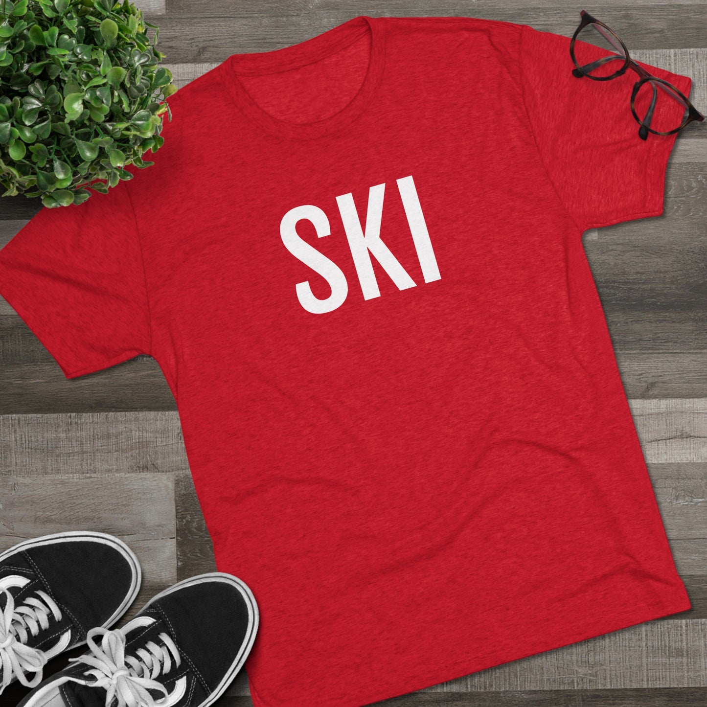 Unisex Tri-Blend Crew Tee - Ski