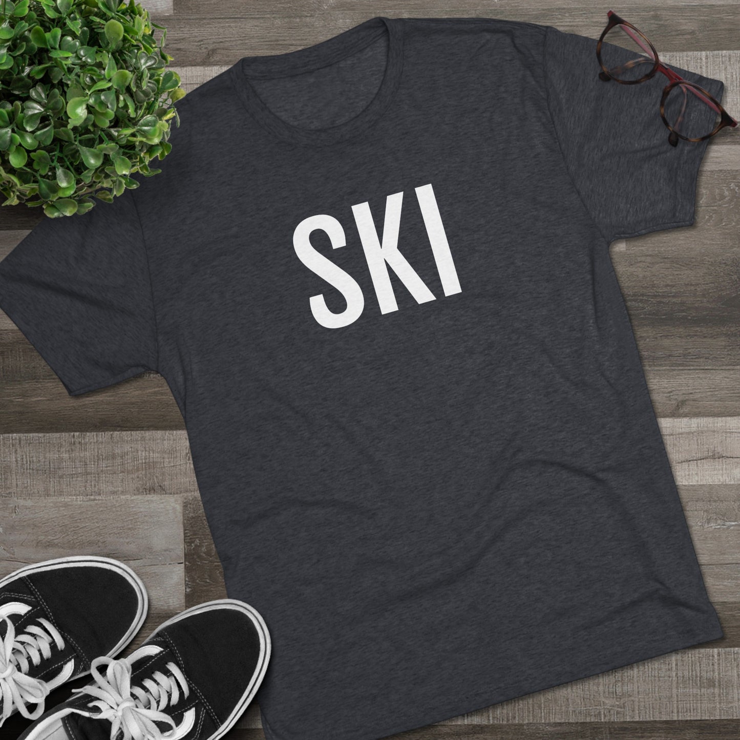 Unisex Tri-Blend Crew Tee - Ski