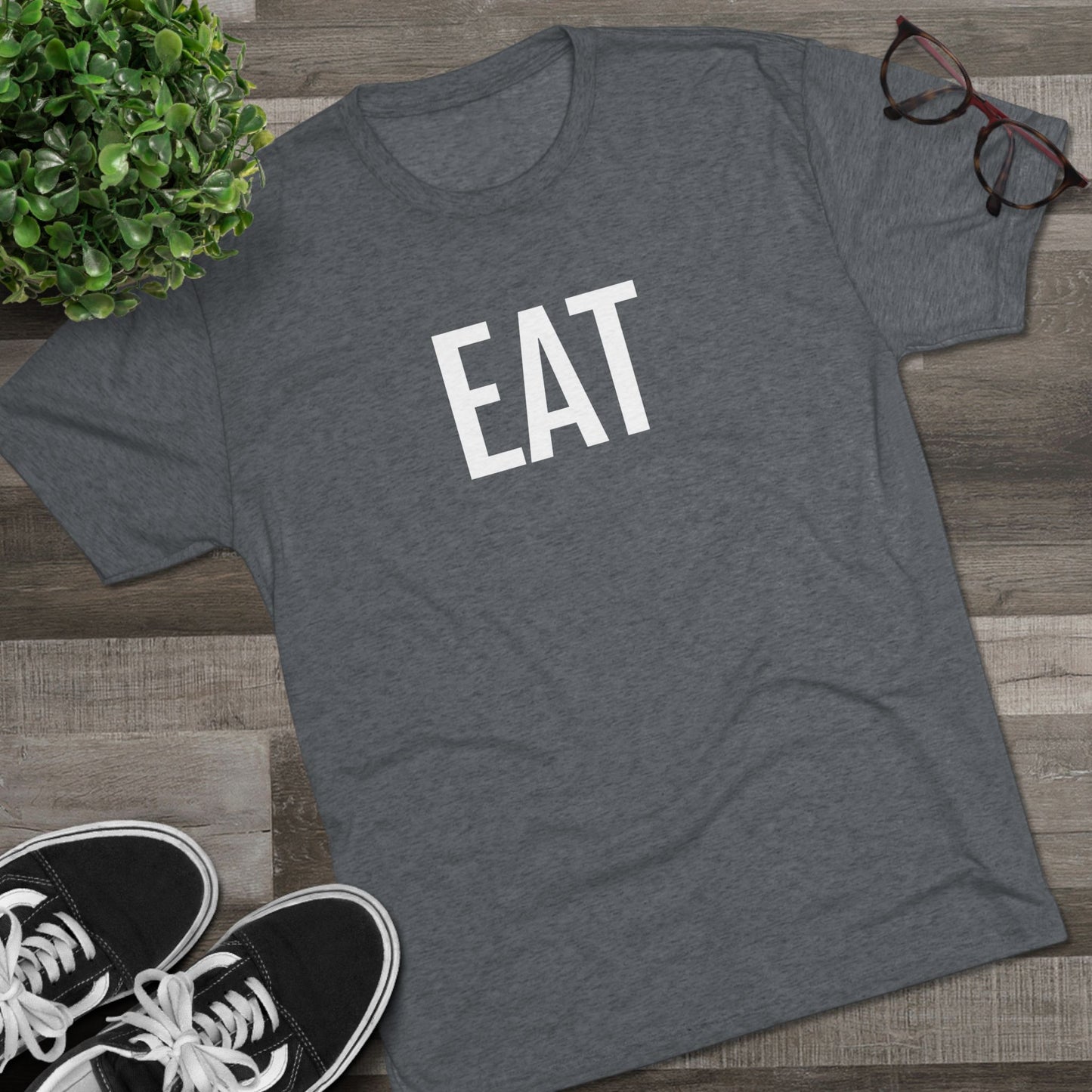 Unisex Tri-Blend Crew Tee - Eat