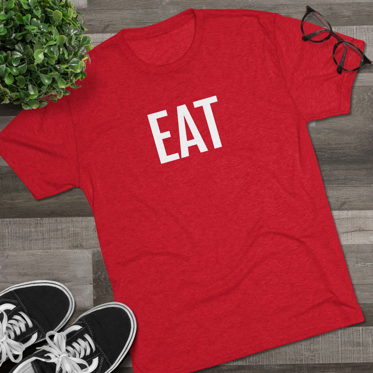 Unisex Tri-Blend Crew Tee - Eat