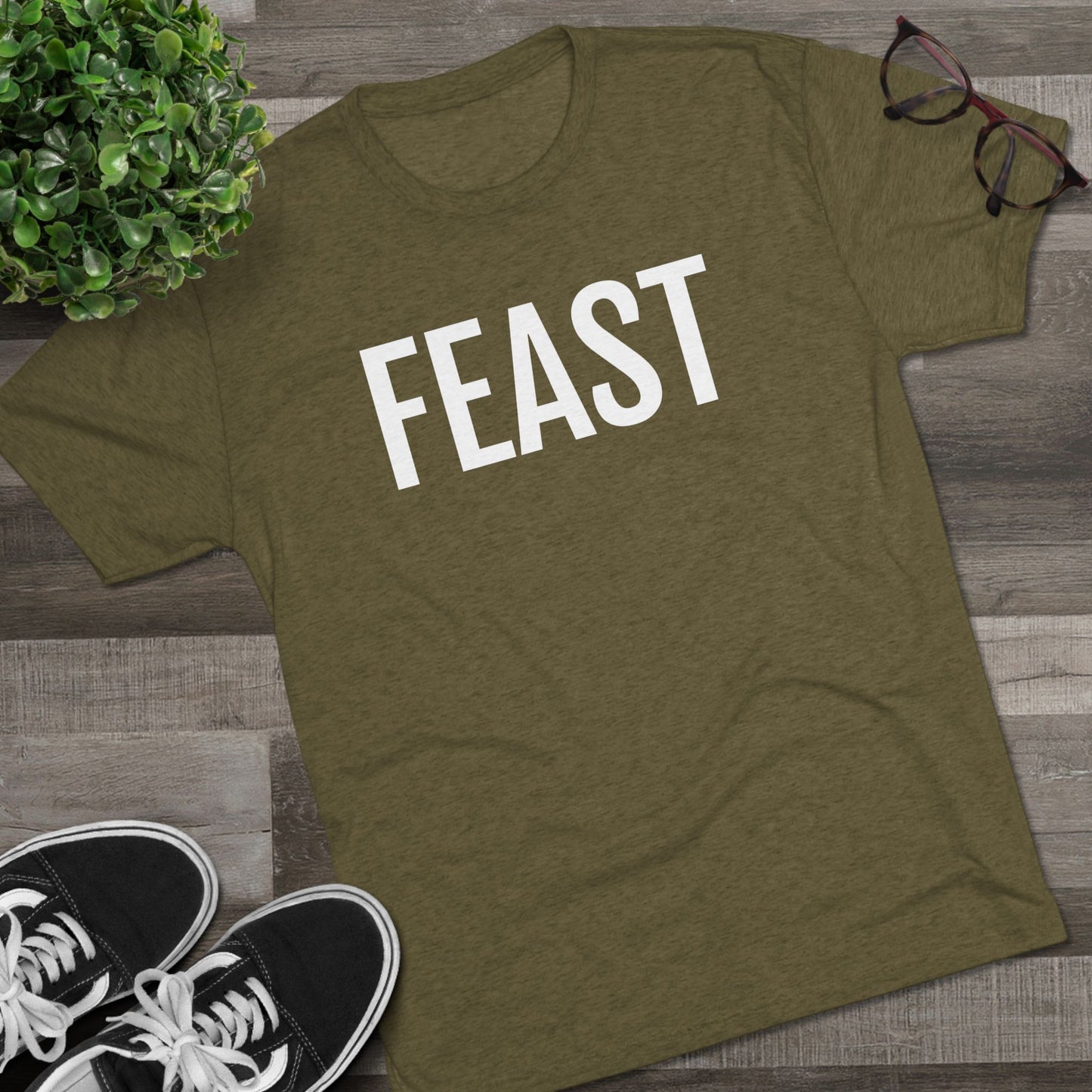 Unisex Tri-Blend Crew Tee - Feast