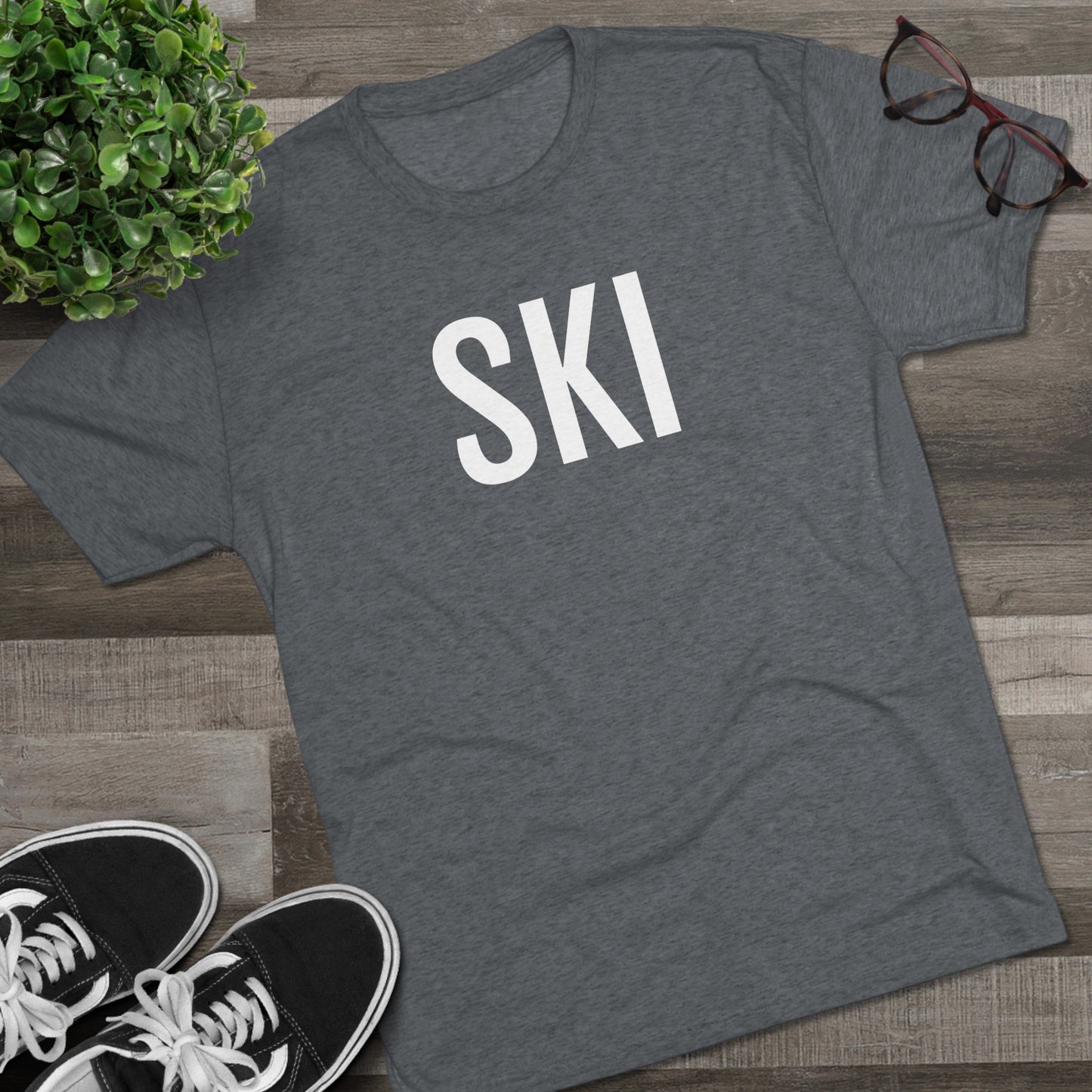 Unisex Tri-Blend Crew Tee - Ski