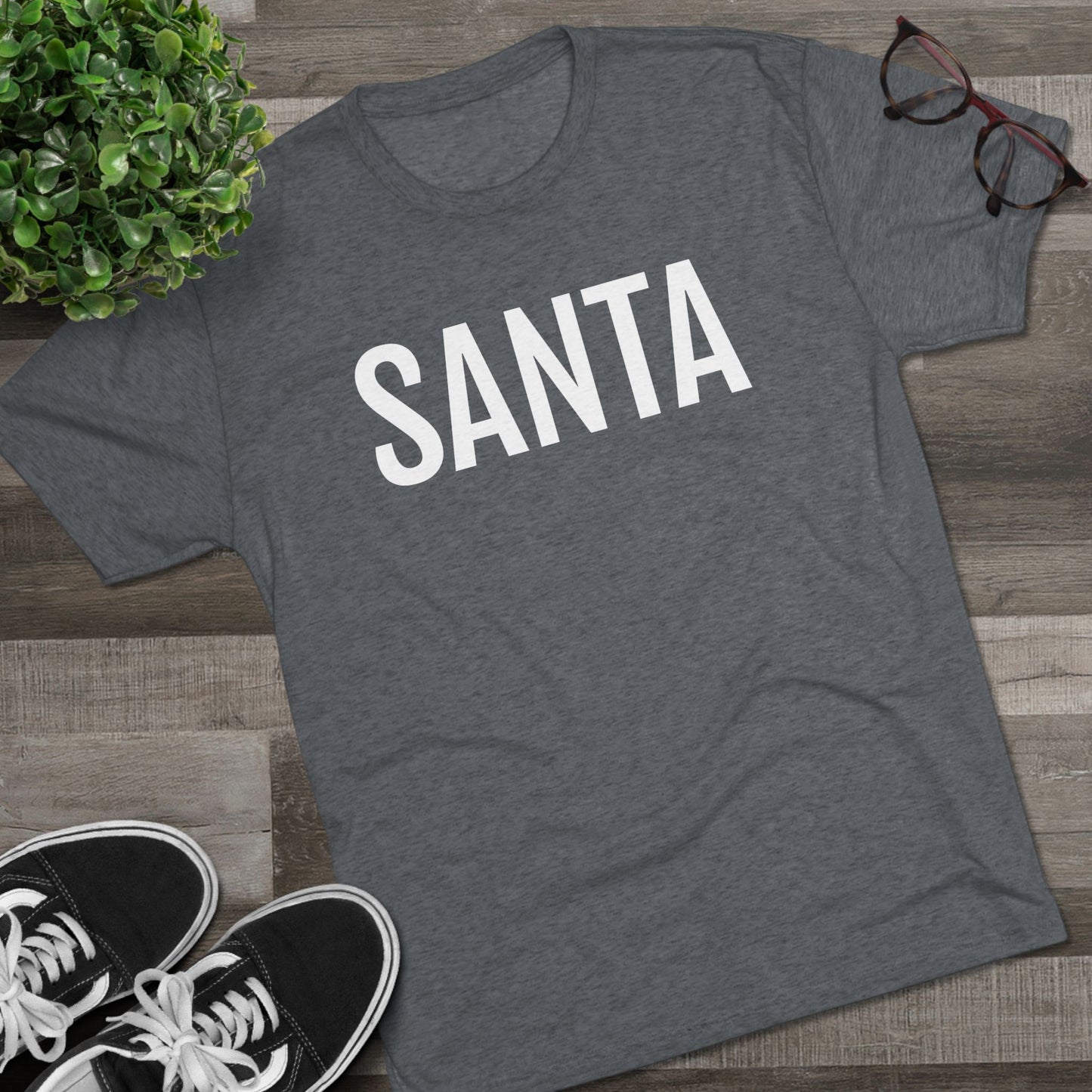 Unisex Tri-Blend Crew Tee - Santa