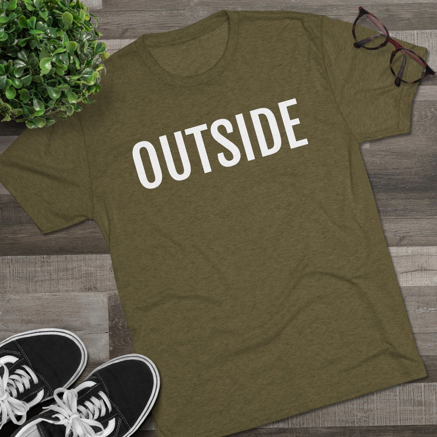 Unisex Tri-Blend Crew Tee - Outside