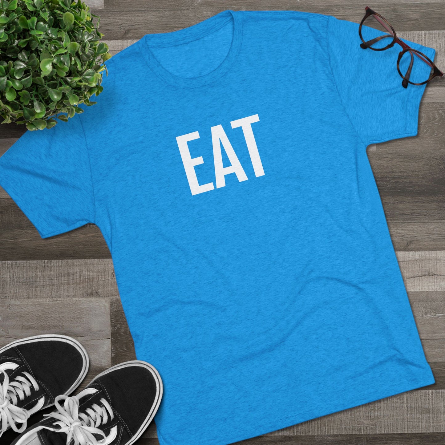 Unisex Tri-Blend Crew Tee - Eat