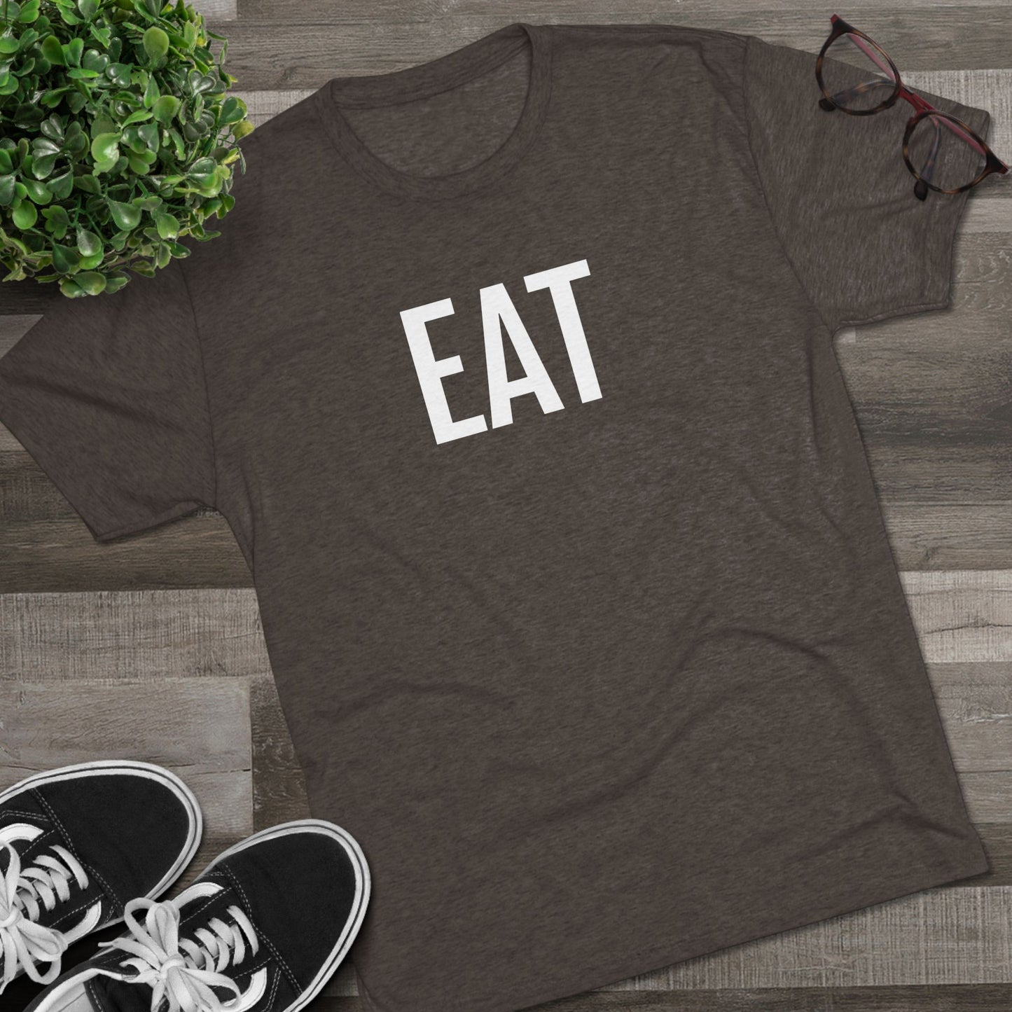 Unisex Tri-Blend Crew Tee - Eat