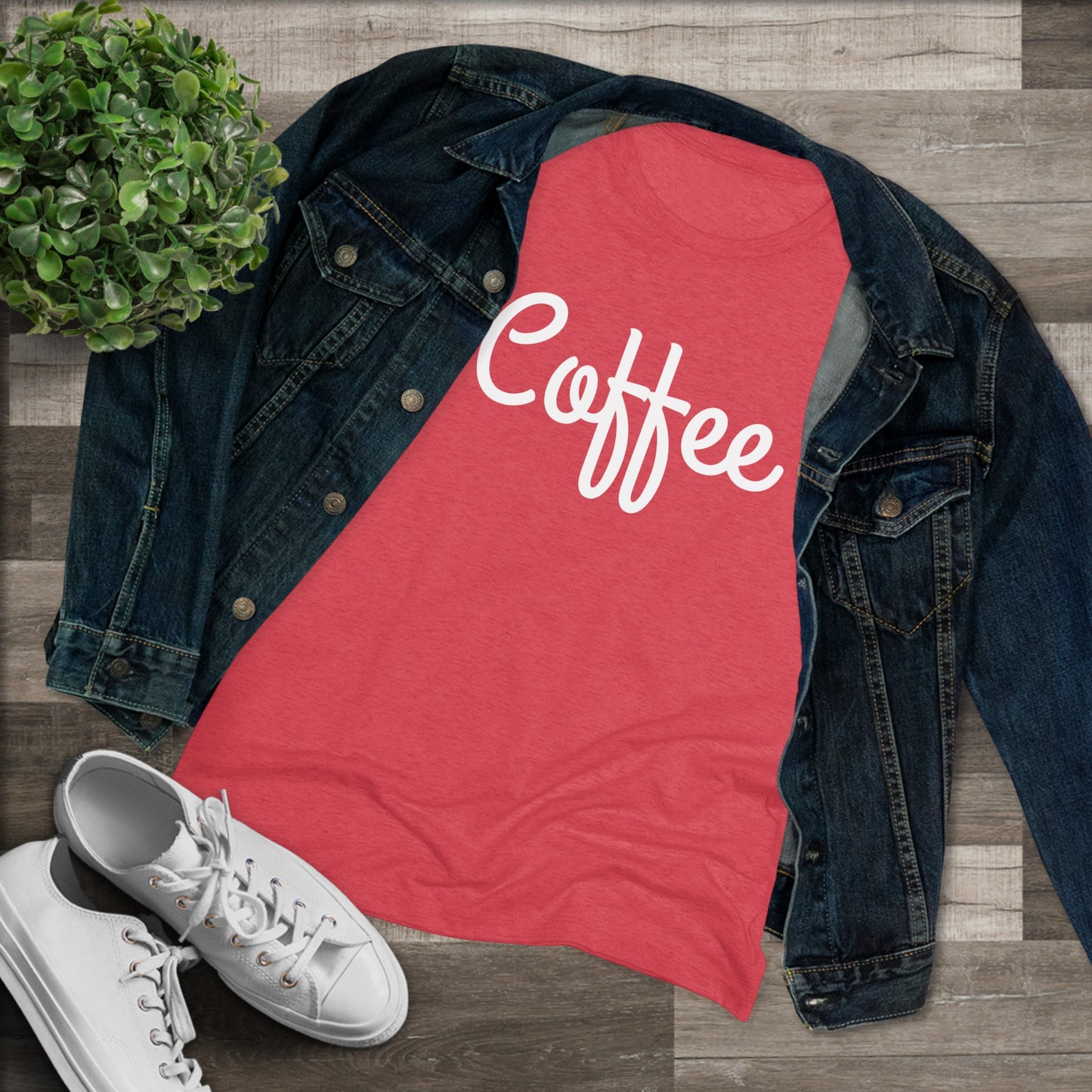 Women's Triblend Tee - Coffee