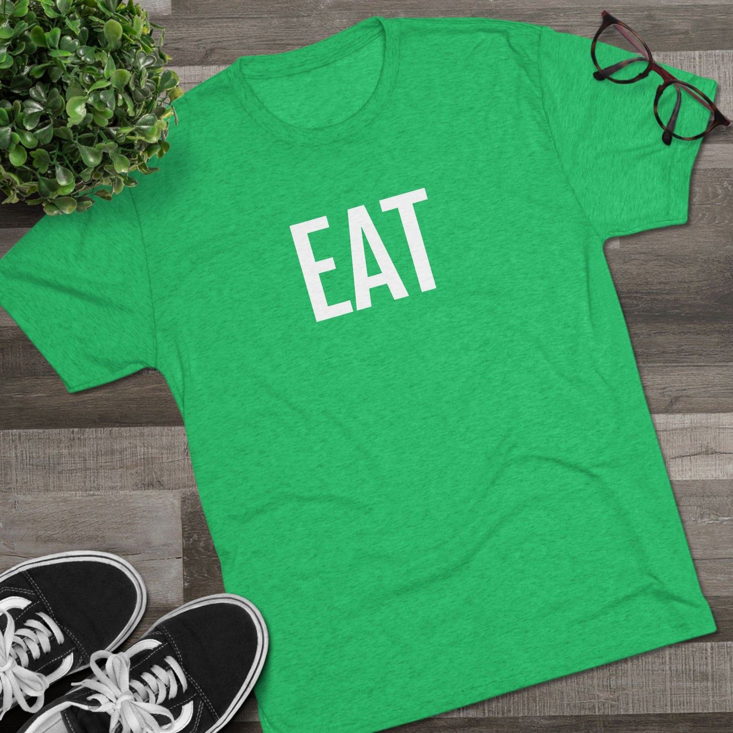 Unisex Tri-Blend Crew Tee - Eat