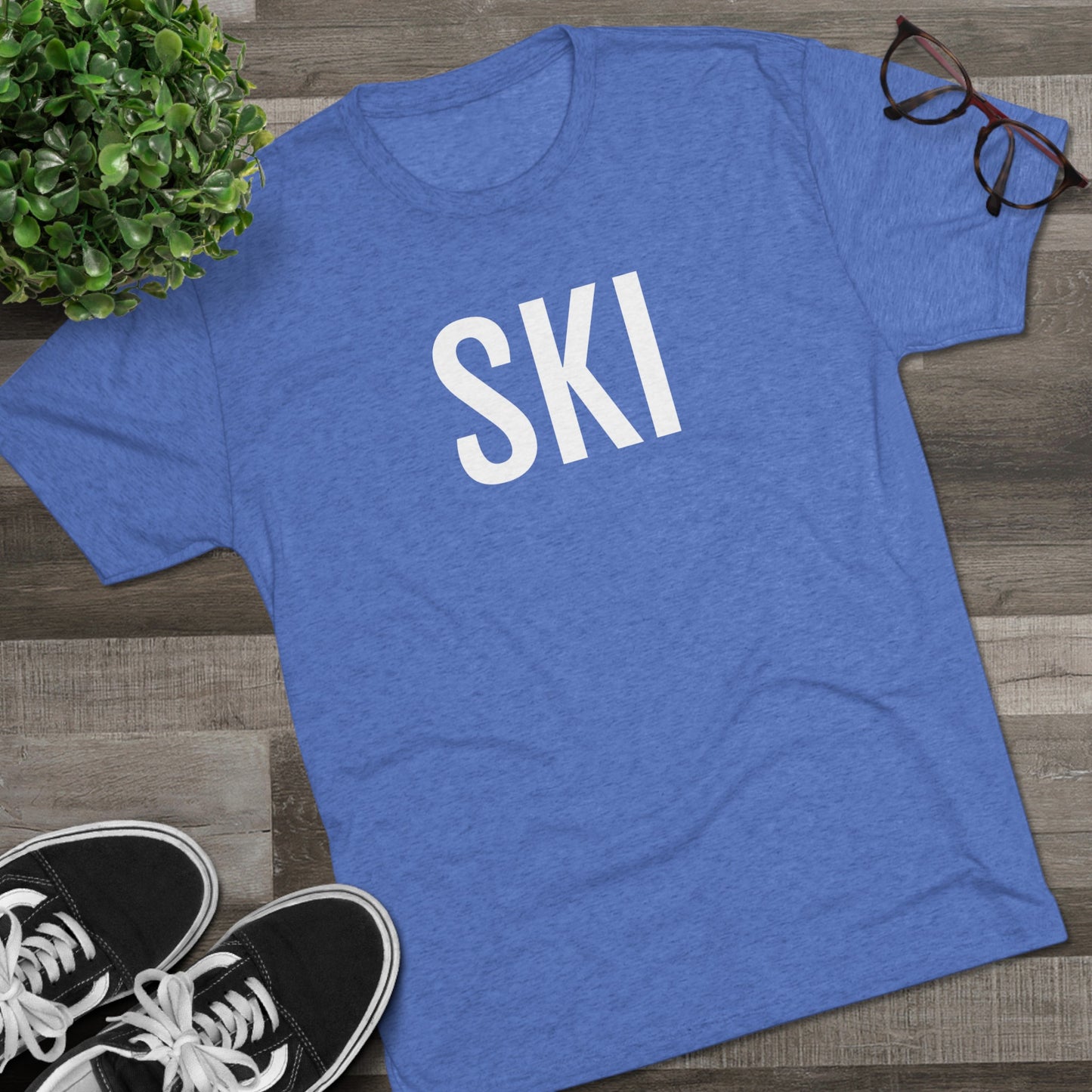 Unisex Tri-Blend Crew Tee - Ski