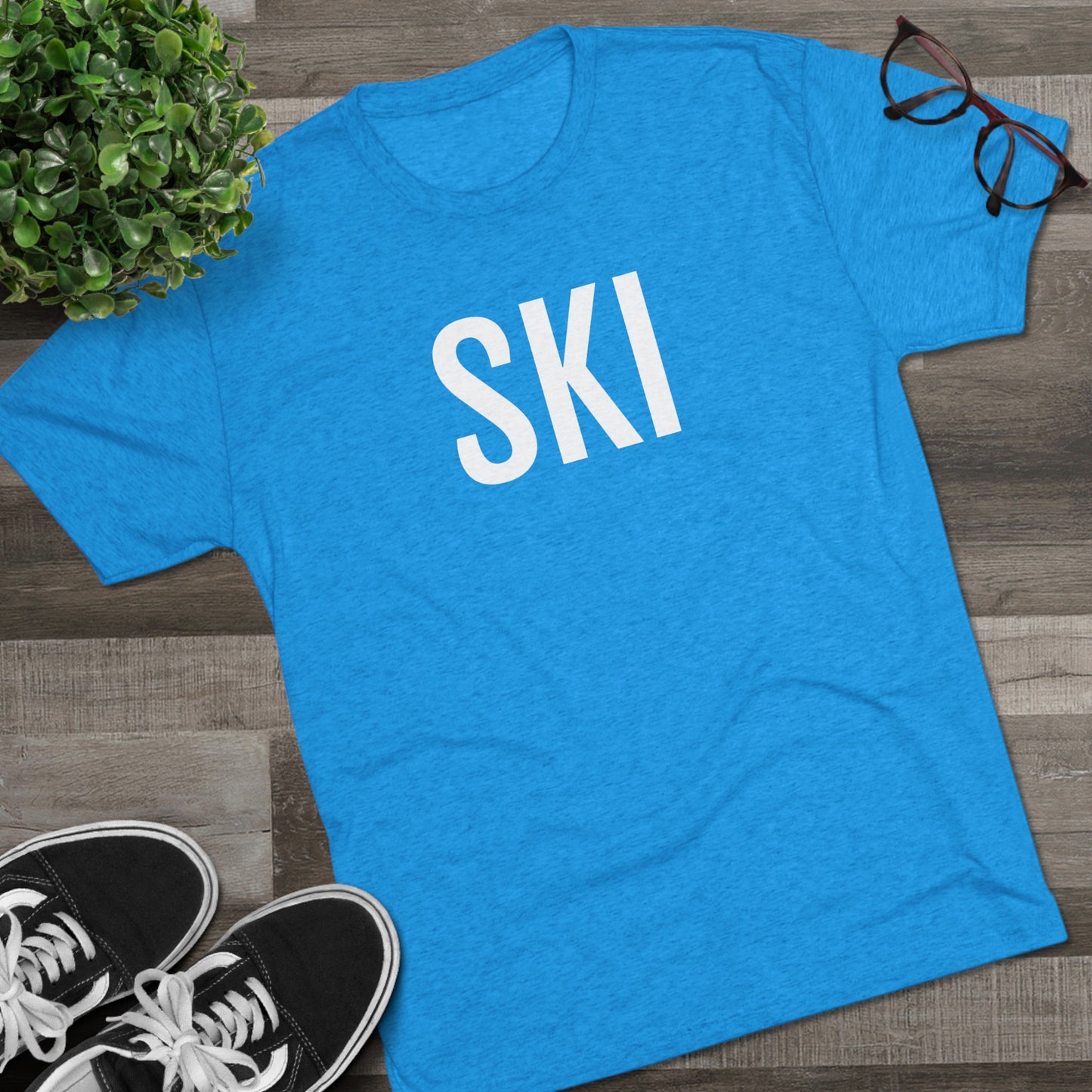 Unisex Tri-Blend Crew Tee - Ski