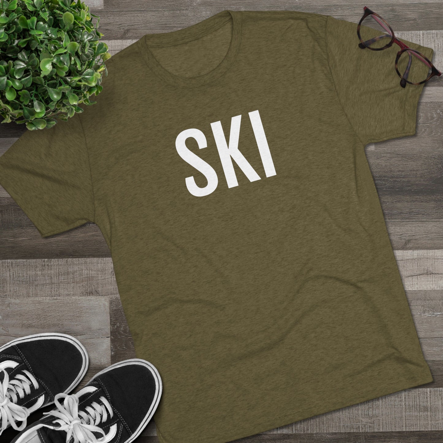 Unisex Tri-Blend Crew Tee - Ski